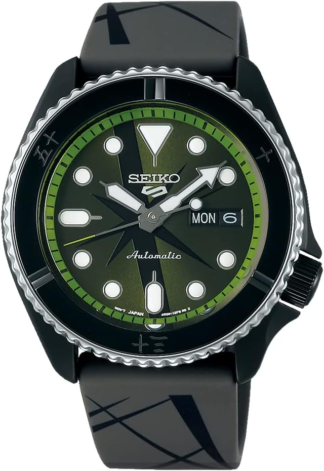 Seiko 5 SPORTS SKX Street Style Automatic Mechanical One Piece One-Piece Collaboration Limited Model Roronoa Zoro Roronoa Zoro Watch Five Sports SRPH67 Men's Overseas Model [Parallel Import]