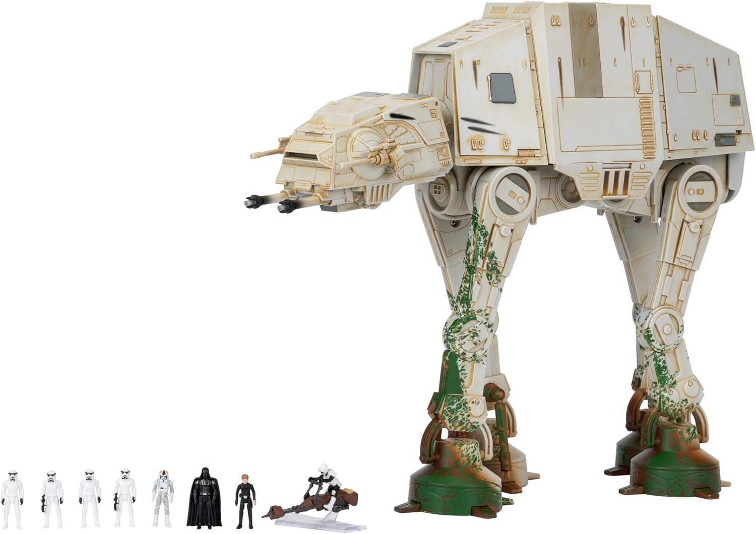 Star Wars Micro Galaxy Squadron at-at Walker (Endor) Exclusivo de - Vehículo de 10 pulgadas con luces, sonidos, zonas de acción y accesorios (Juguetes para niños a partir de 8 años)