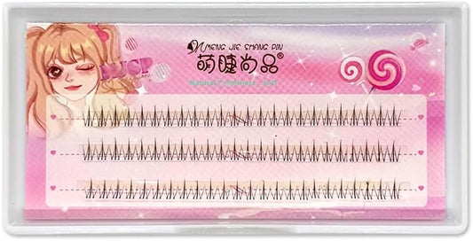 MENGJIESHANGPIN False Eyelash Extensions, Natural Parts, SNS Devil, C Curl, False, Matsueku, Genuine Product, Easy for Beginners, Halloween, Cosplay, Korea (Under the Air Eyelashes)