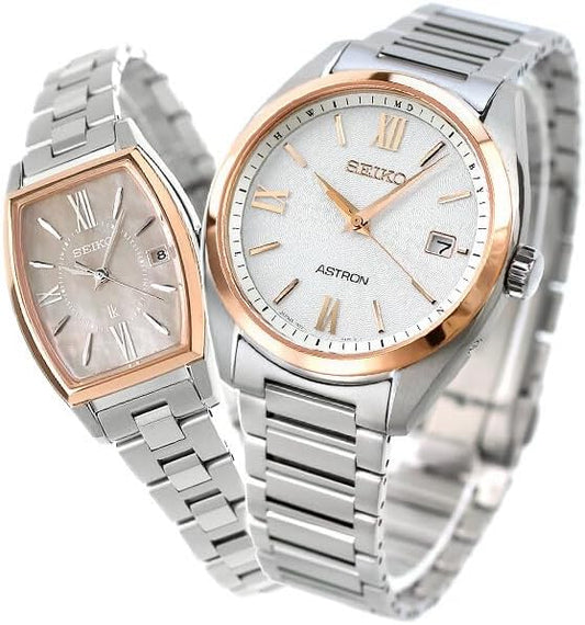 Seiko SBXY034 SSQW072 Astron Lucia Wristwatch, Pair of Watches, Couples, Commemorative, Men's and Women's, Comes with a pair of boxes/wrapping., Bracelet Type