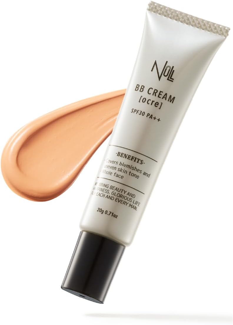 NULL BB Cream Concealer, For Stubble, Acne Scars, and Sunscreen, SPF 30 PA++, Concealer for Men, 0.7 oz (20g), Ochre