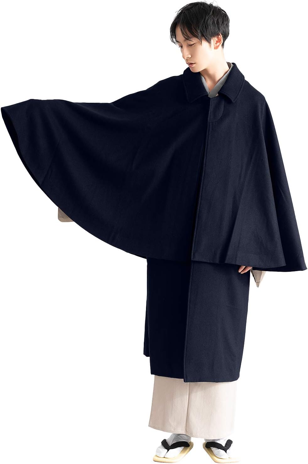 Kyoetsu Inverness Coat, Kimono Coat, Kimono, Men's, Men's