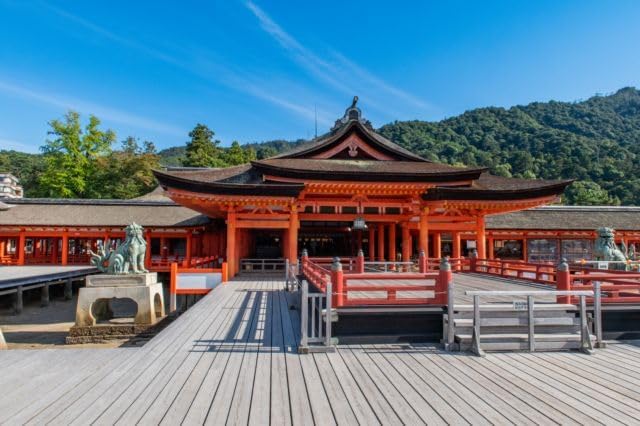 Japanese Landscape/Local Name Postcard: Hiroshima Miyajima, Hiroshima Prefecture, Sakura Shrine Shine, Shining in Autumn and Shine, Souvenir, Postcard Photography, Daikegoro