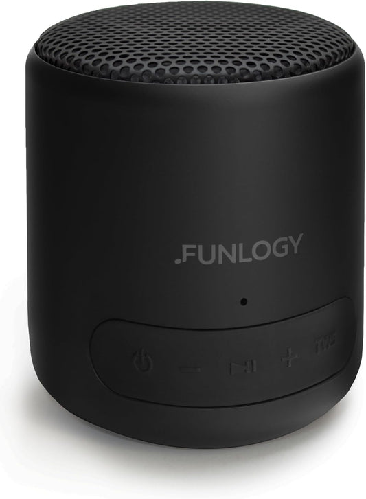 FUNLOGY Portable Mini (Speaker/Portable Speaker) [VGP2024 Award] Waterproof/Compact/Type-C Rechargeable/Built-in Battery/Bluetooth Compatible/Wireless/IP67 Can be Used in the Bath/PC and Smartphone