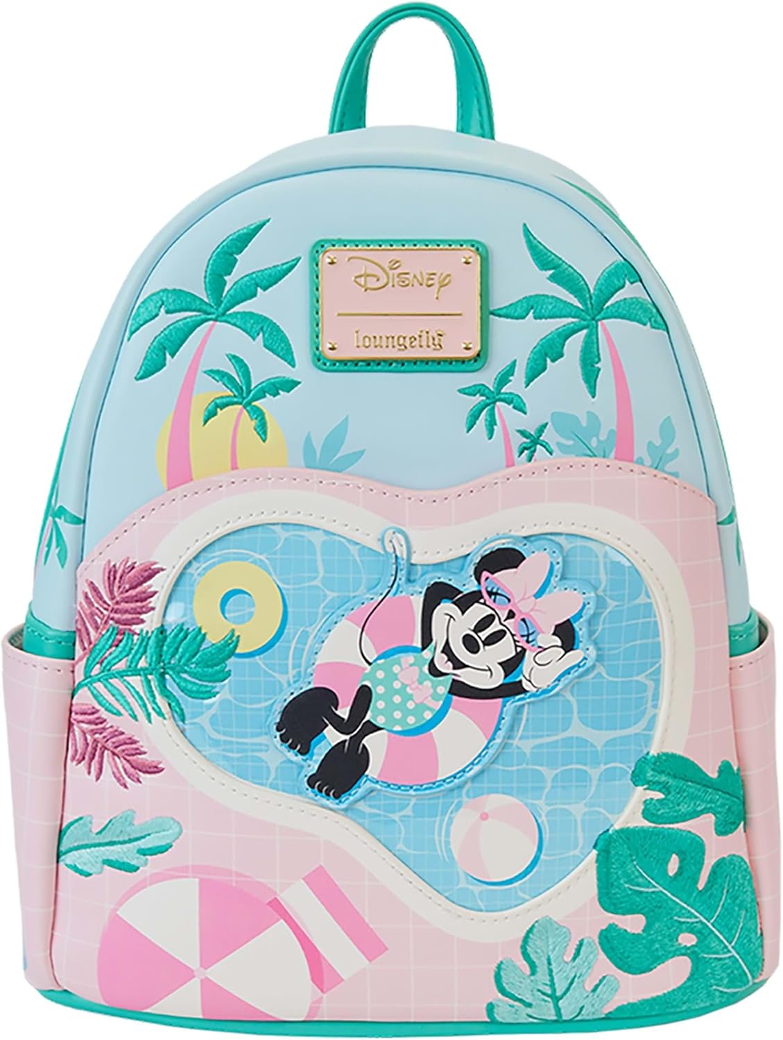Loungefly Disney Minnie Vacation Style Poolside Mini Mochila | Bolsas y mochilas de Minnie Mouse estándar