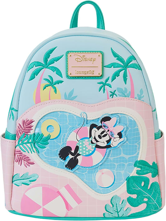 Loungefly Disney Minnie Vacation Style Poolside Mini Mochila | Bolsas y mochilas de Minnie Mouse estándar