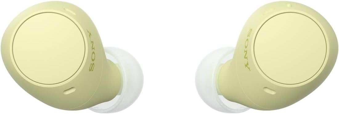 Sony WF-C510 Fully Wireless Earbuds, Lightweight, Small 0.1 oz (4.6 g), High Precision Call Quality, Supports External Sound Capture, Multi-Point Support, IPX4 Splashproof Performance, Yellow/WF-C510