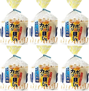 Calipoli Seashell String Scallop, Salt Flavor, Candy, Delicate, Tsugar, Aomori, Scallop, Snack, Arako Suisan, 1.4 oz (40 g), 6 Bags (6 Salt)