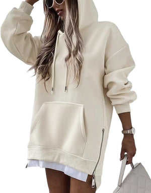 CHICME Vestido largo con capucha de gran tamaño para mujer, trajes de otoño 2025, sudadera de invierno