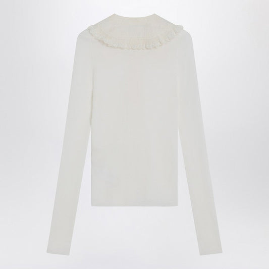 Chloe ウールニットのクロエホワイトヘンリーシャツ - Image 1