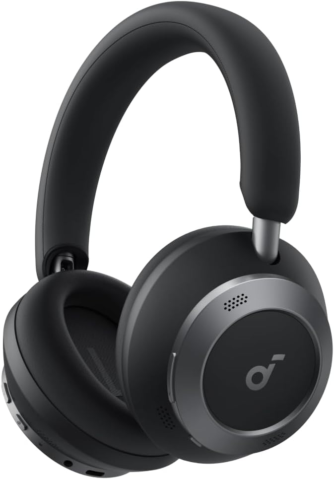 Anker Soundcore Space One Pro (Bluetooth 5.3 Wireless Headphone) [Up to 60 Hours of Music Playback / Ultra Noise Canceling 3.5 / LDAC / Hi-Res Compatible (Wireless/Wired) / Multi-Point Support