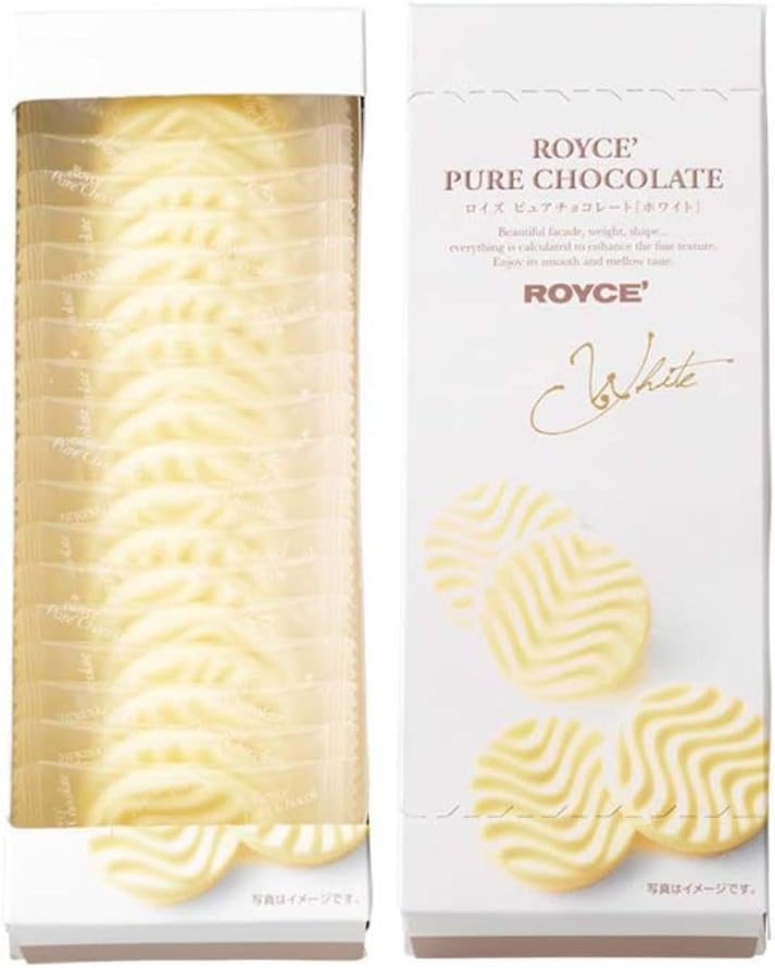 Royce Hokkaido Famous Confection Pure Chocolate, White, 20 pieces, 3.5 oz (100 g), 1 Box