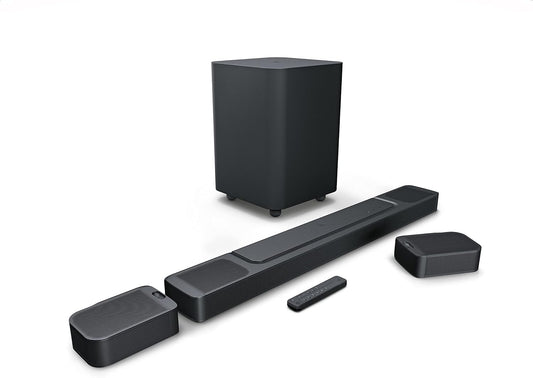JBL BAR 1000 Sound Bar / 7.1.4 CH Full Wireless Surround / Dolby Atmos / DTS:X / eARC Compatible / Black JBLBAR1000PROBLKJN Large