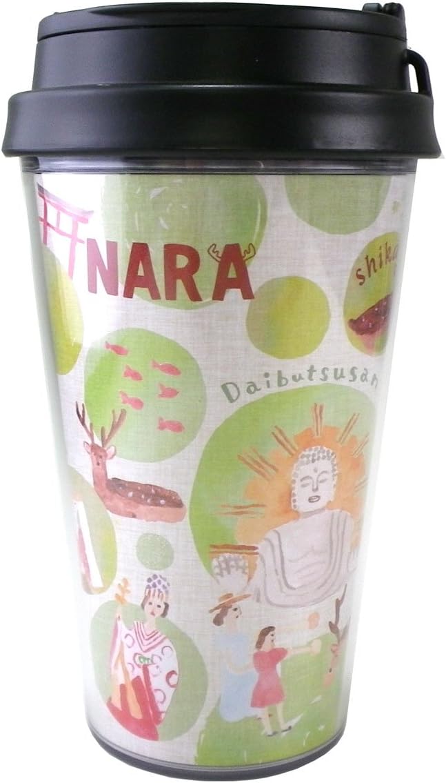 Starbucks Staba Japan Limited Nara Limited Tumbler, Renewal Design, Japanese Style, Deer Temple, Shrine, Great Buddha, NARA Region Limited, Local Limited, Green, Illustration, My Bottle, 12oz/355ml