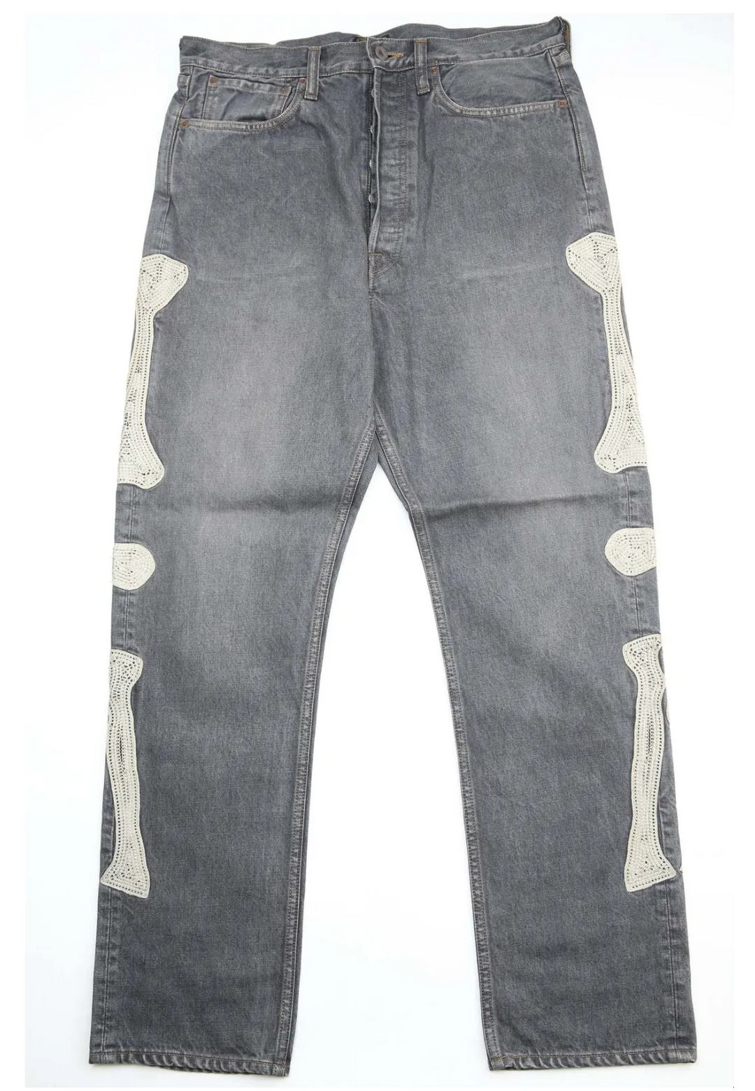 KAPITAL 'SKELETON' BLACK JEANS