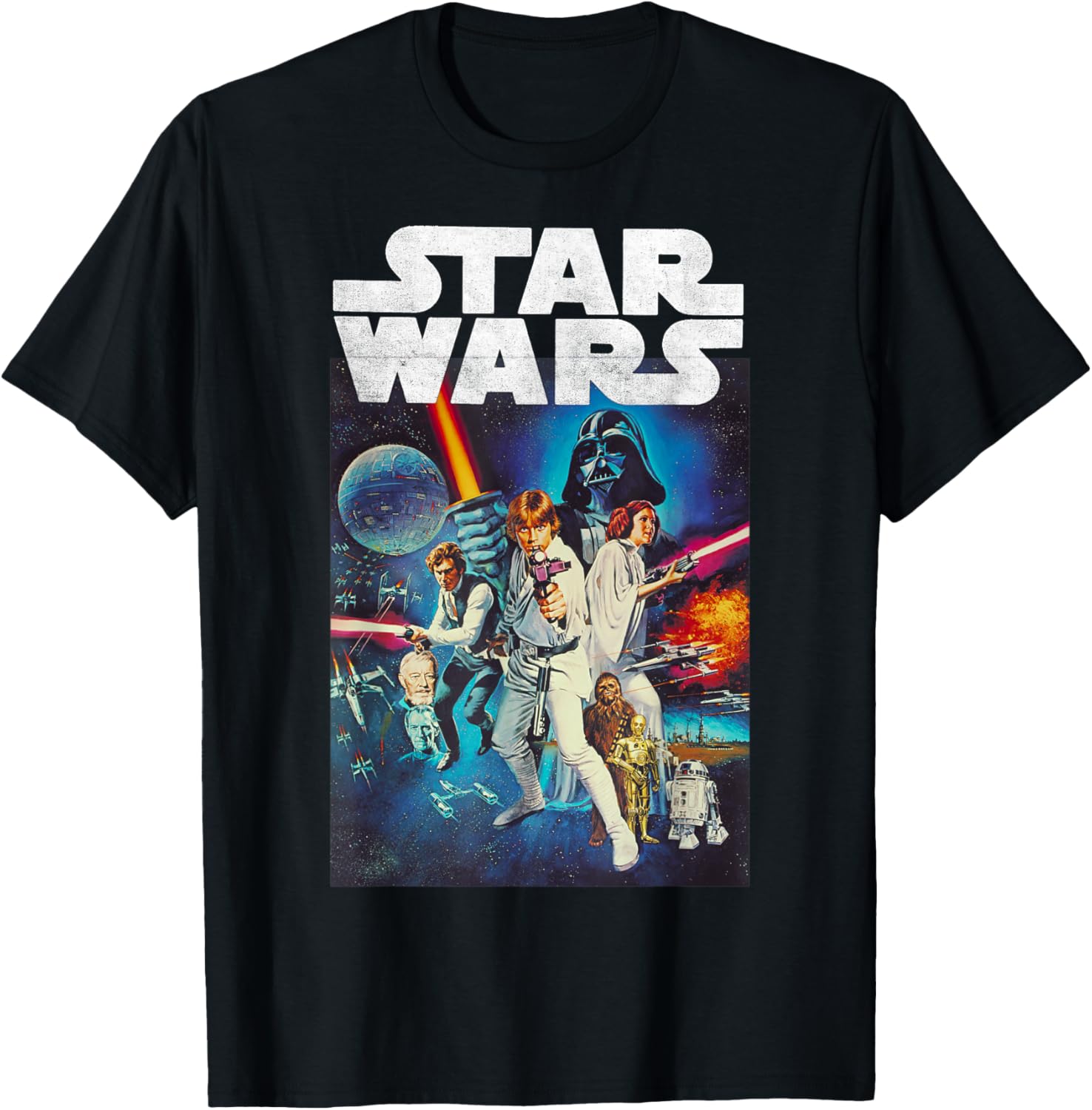 Star Wars Póster del elenco vintage Disney+ Camiseta