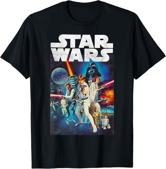 Star Wars Póster del elenco vintage Disney+ Camiseta