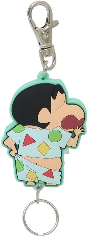 SK Japan Crayon Shin-chan Rubber Reel Keychain Nemu