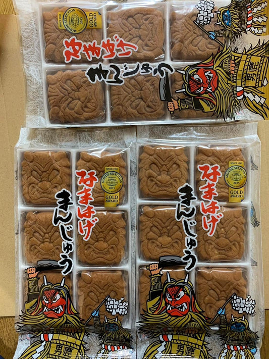 Akita Meika Fujita Confectionery, Japanese Sweets, Namahage Manju with Koshian, 6 Pieces x 3 Bags, Manju, Sweets, Individual Packaging, Fresh Confectionery, Dagashi, Japanese Sweets, Post Mailing