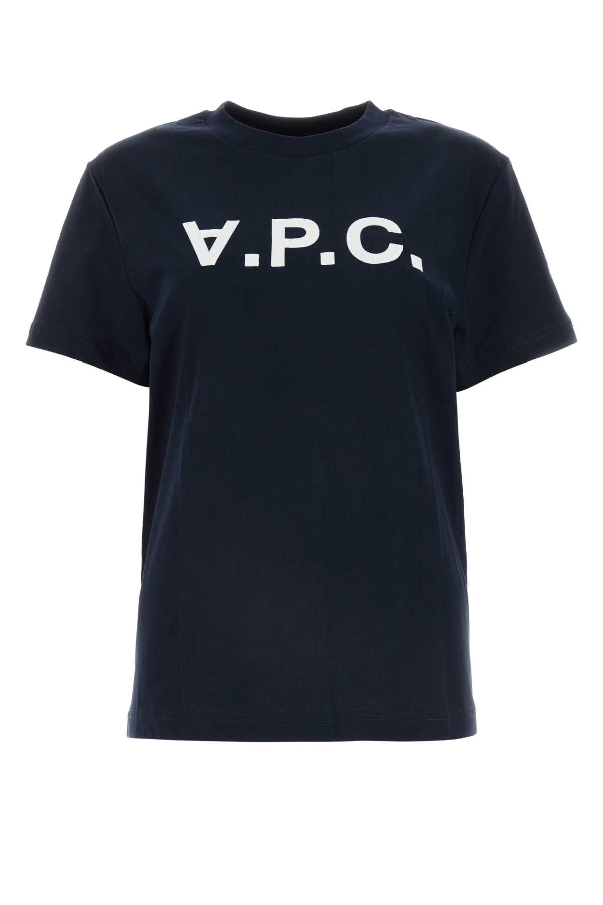A.p.c. A.P.C.ミッドナイトブルーコットンTシャツ - Image 1