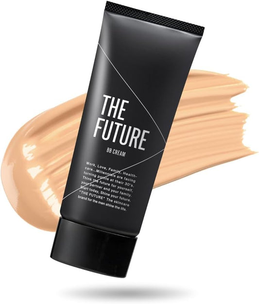 The Future Men's BB Cream Concealer Foundation, 1.1 oz (30 g), Natural Beige Color, For Men, Skin Correction, Skin Trouble Cover (Bears, Acne, Blue Beard, Pores, Redness, Stains)