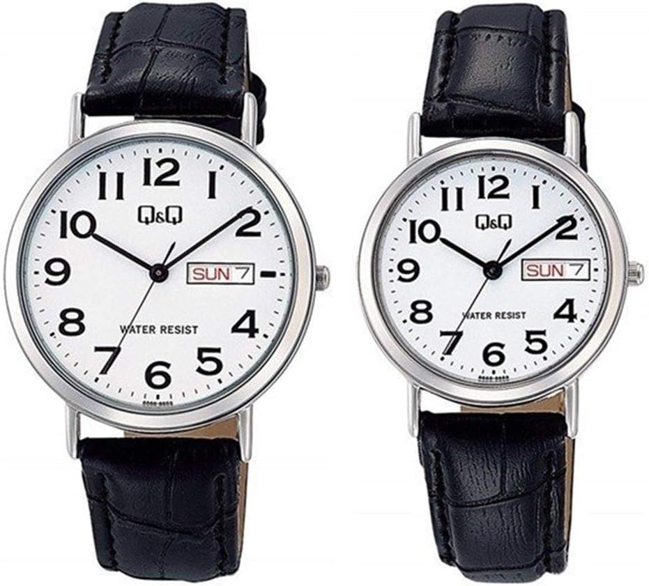 Citizen Q&Q A202A203-304 Pair Watch, Cheap Citizen, Waterproof, Unisex, Black