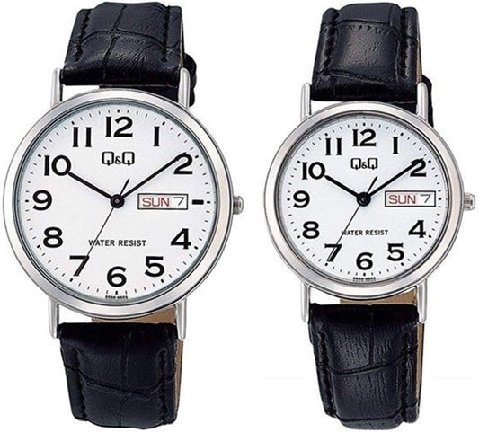 Citizen Q&Q A202A203-304 Pair Watch, Cheap Citizen, Waterproof, Unisex, Black