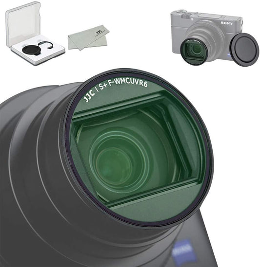JJC UV Filter for Sony ZV-1 II RX100 VII VI V Canon PowerShot G5 X II G7 X Mark III II Filter Case with Lens Cap
