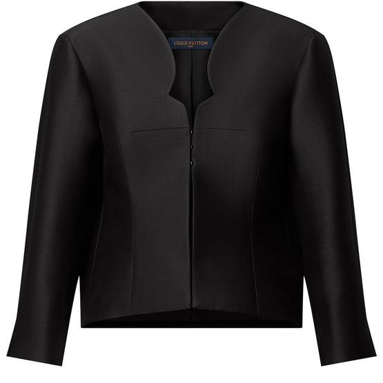 LOUIS VUITTON Cut-Out Neckline Mikado Jacket - Image 1