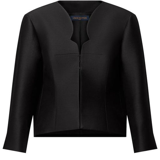 LOUIS VUITTON Cut-Out Neckline Mikado Jacket - Image 1