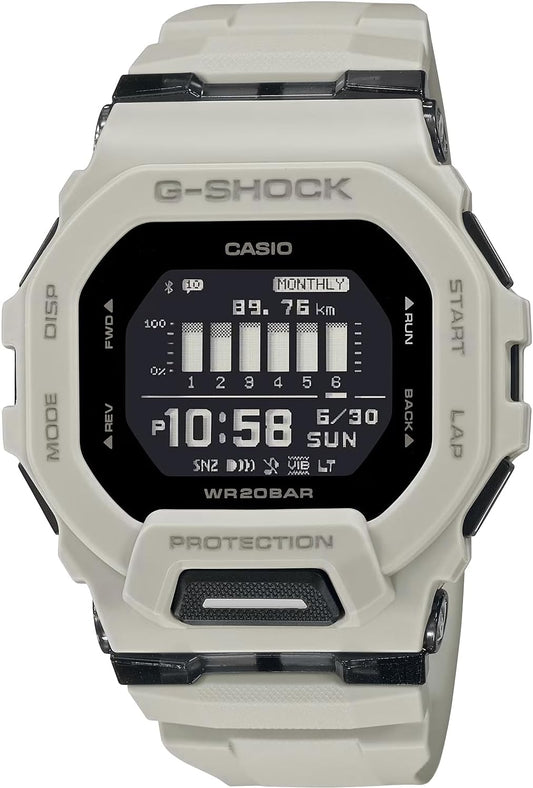 Casio G-Shock G-SQUAD Wristwatch, GBD-200 Series, Men's Wristwatch, Mobile Link Function, Overseas Model, Beige GBD-200UU-9, sports
