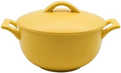 Tableware Udon Noodle Soba Cover Salad Bowl and Ceramic Instant Noodle Bowl Big Soup Bowl Restaurant Ramen Commercial Use (Color: Yellow, Size: One Size)
