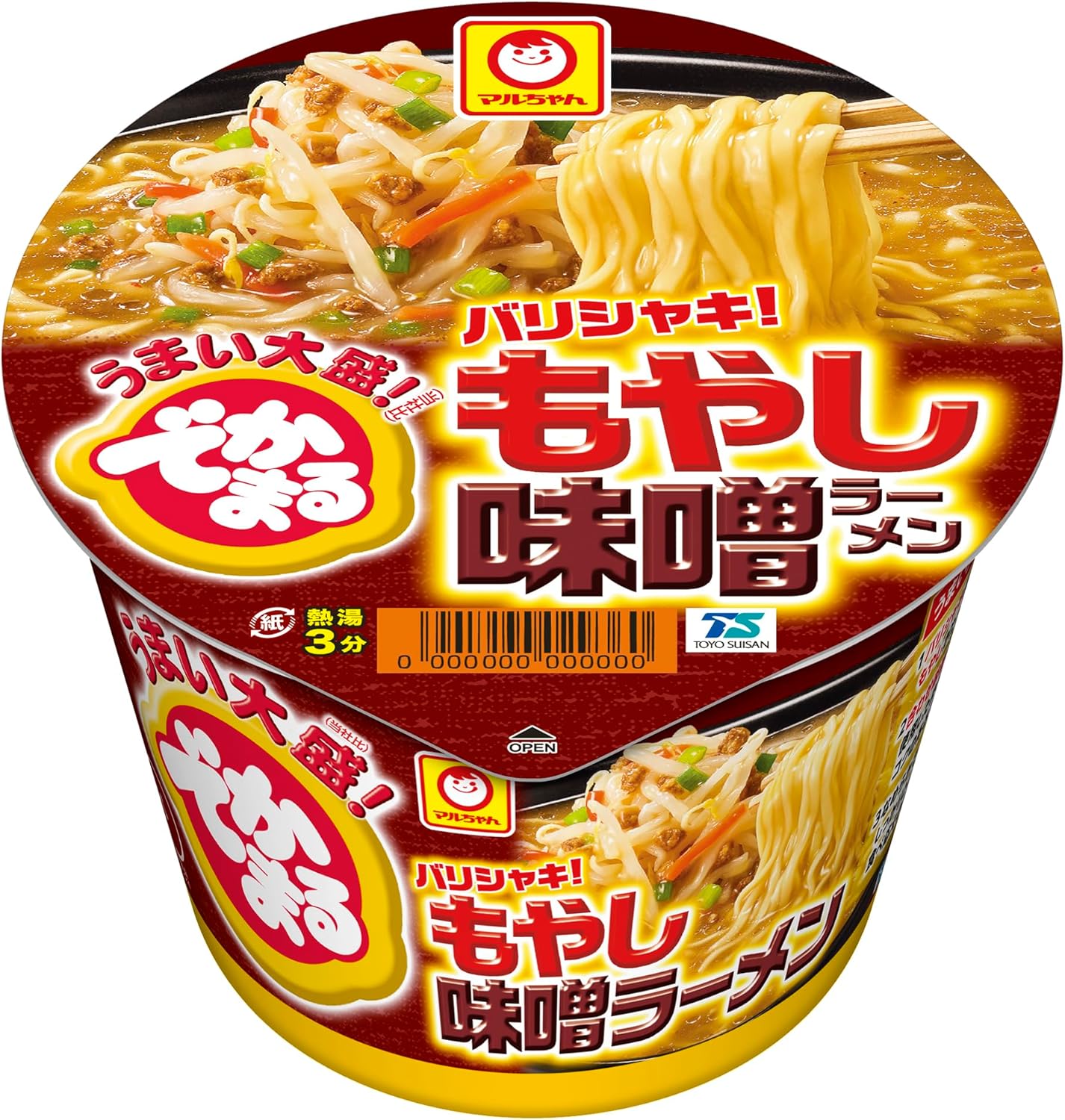 Maru-chan Dekamaru Balishaki! Bean Sprouts Miso Ramen, 5.7 oz (161 g) x 12 Packs