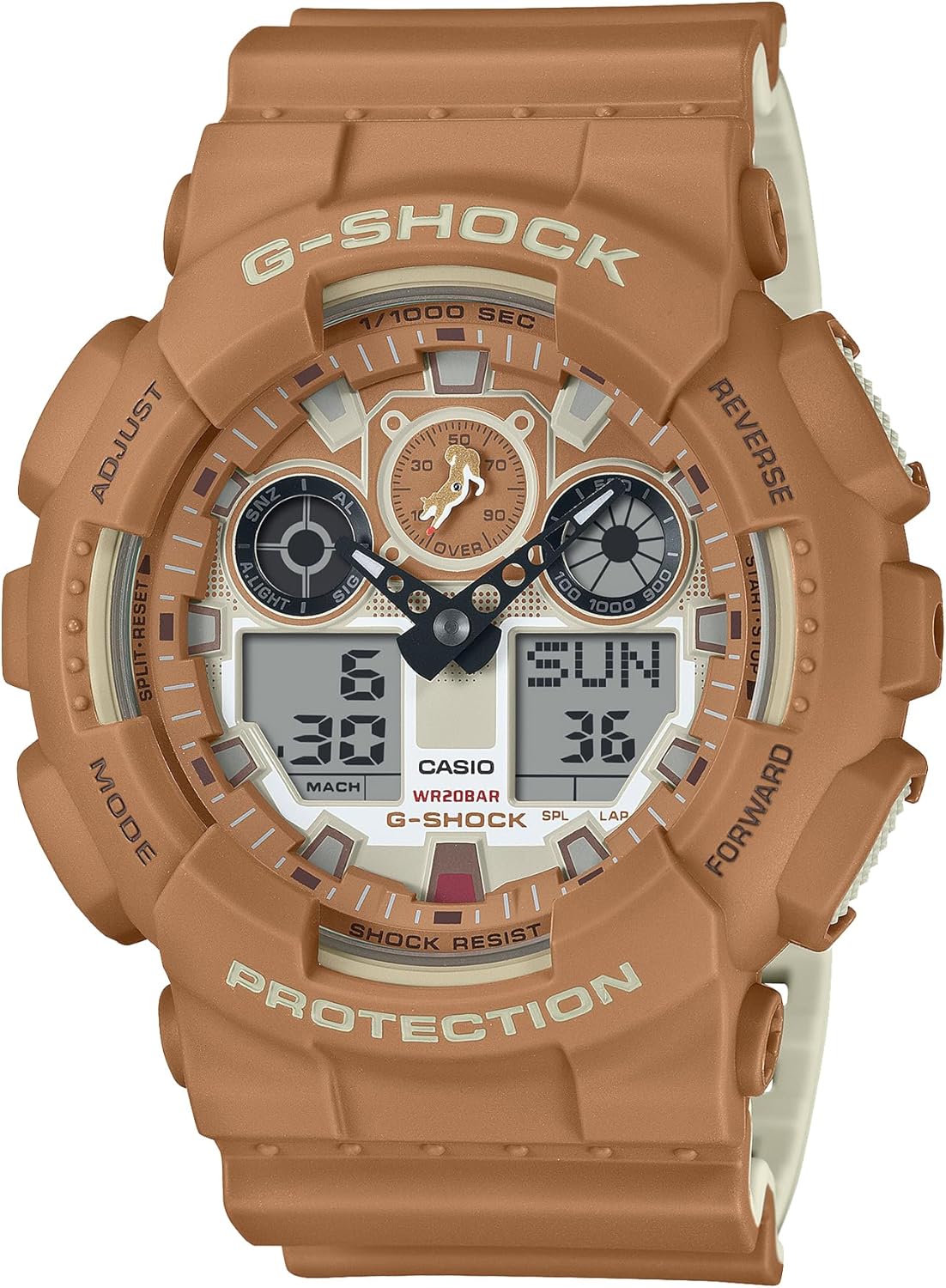 G-Shock SHIBAINU Made in Japan, Akashiba / Brown, sports