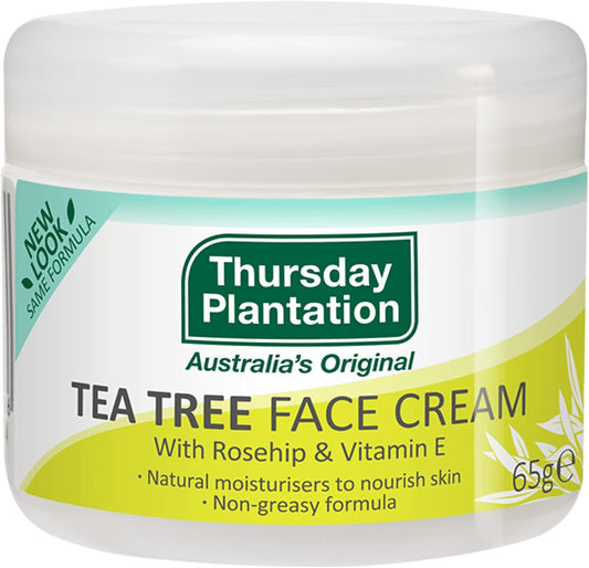 Thursday Plantation Tea Tree Facial Cream (65g / Moisturizing Cream), Australian Tea Tree Oil, Shea Butter (Rough Skin/Moisturizing), Sensitive Skin, Oily Skin, Skin Care