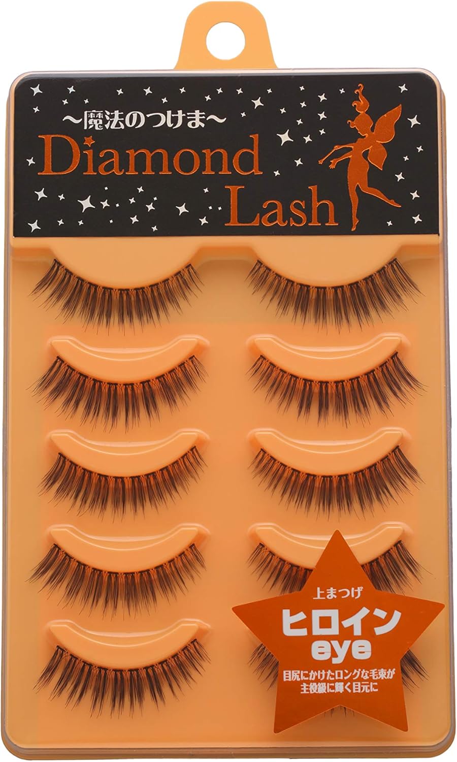 Diamond Rash Diamond Lash [Heroine Eye] 5 Pairs (for upper eyelashes) With long bundles of hair attached to the buttocks that make your eyes shine at the main level