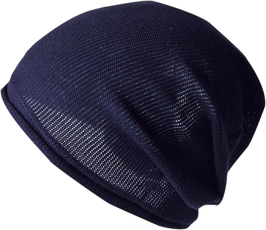 EdgeCity Men's Knit Cap in Cotton/Acrylic, Made in Japan
