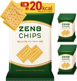 【 Healthy Snack 】 ZENB Zenbu Chips 10 Bags (Standard 60 Pieces) Crackers Bean Chips [ Low Sugar, Dietary Fiber, Gluten-Free, Sugar-Free, Sugar Control, Intestinal Health, Dietary Fiber Supplement
