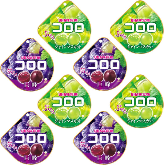 UHA Mikakuto Kororo 2 Types Assortment Set, Compare to Eat, Large Capacity, Snacks, Snacks, Small Stomach Fill (4 Bags of Each, 2 Types of MIX)