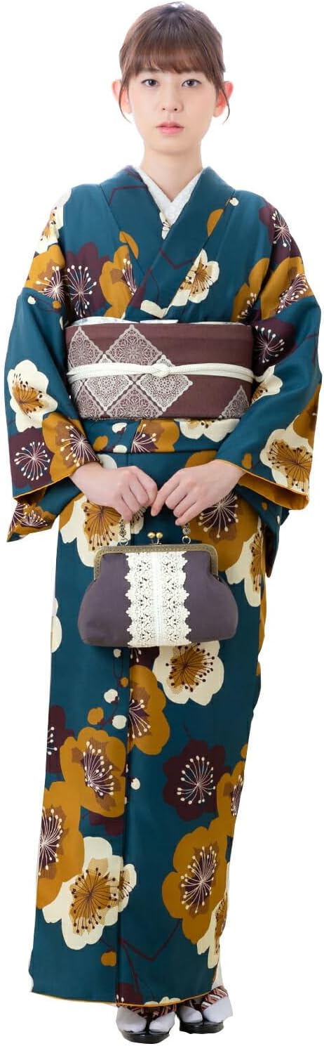 KIMONOMACHI Original Women's Kimono, Small Pattern, Single Item, Size S, M, L, LL, Casual Kimono, Women's Kimono