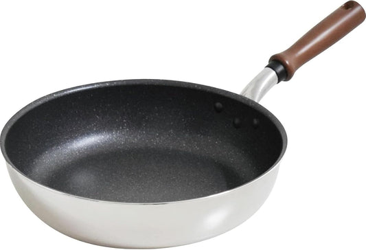 Urushiyama Metal Industries GAT-F26 IH Gat, Frying Pan, 10.2 inches (26 cm), Convenient Depth, Wide Baking Surface, Aluminum Material, Time-saving Cooking, Gas Compatible, Made in Japan