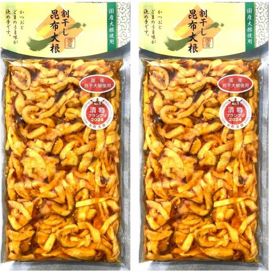 2-Pack Set Domestic Wakame Seaweed Daikon Radish 300g 2024 Pickle Grand Prix Gold Award Rice Companion Pickles