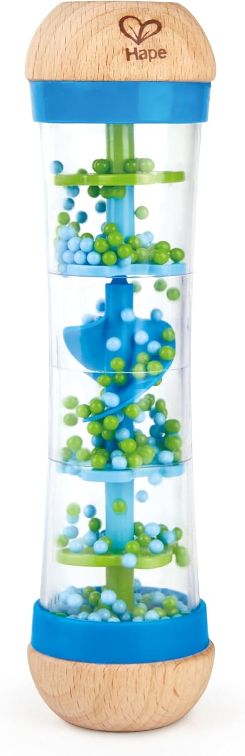 Hape E0328 Bead Raindrops Liquid Motion Toy, Blue (for Children 1 Yr. and up)