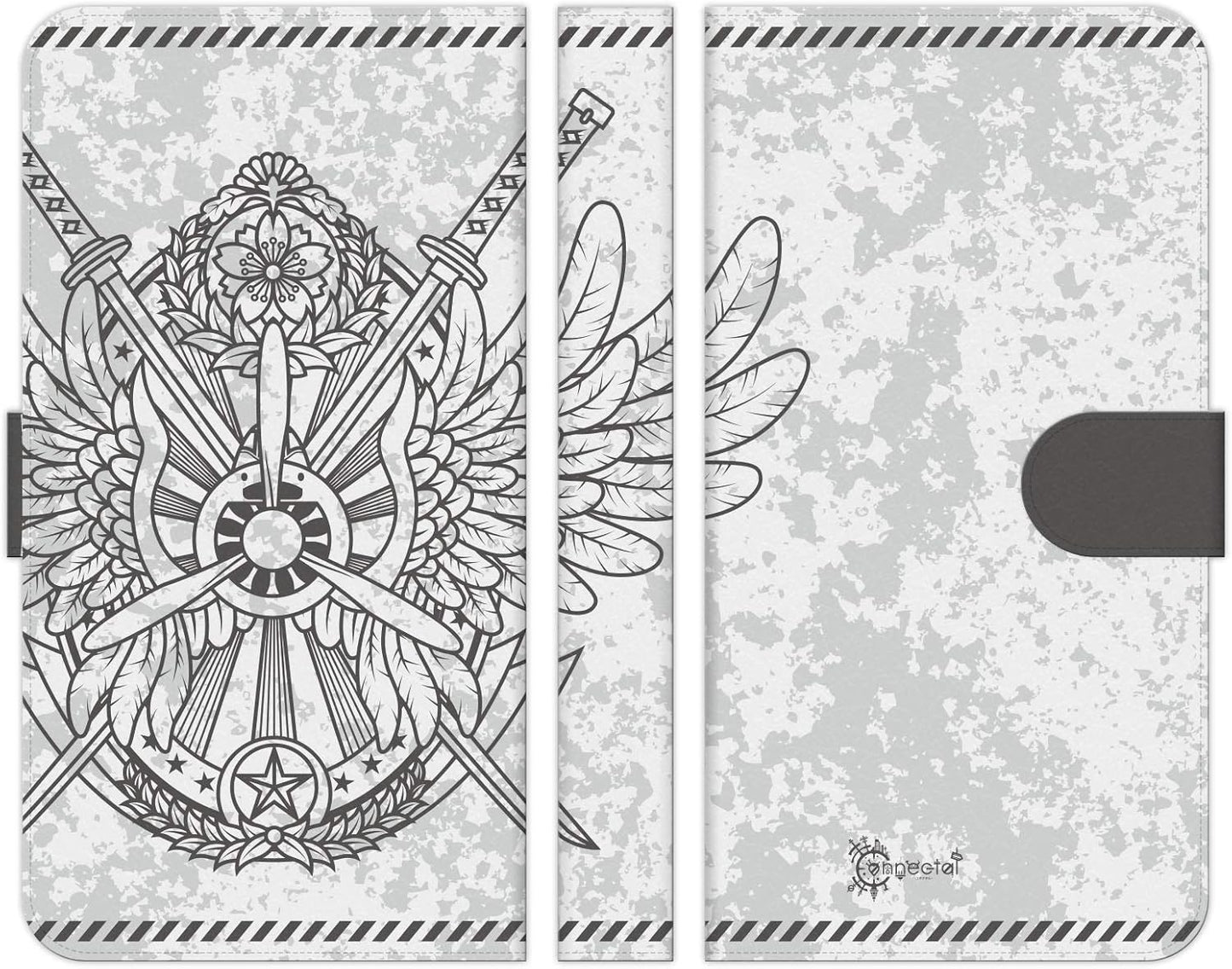 Braines arrows N F-51C notebook type smartphone case cover zero battle 2-3 cool fighter wing wing flower military medal crest airplane 0 type fighter aircraft men's women's design cool ryo connectal