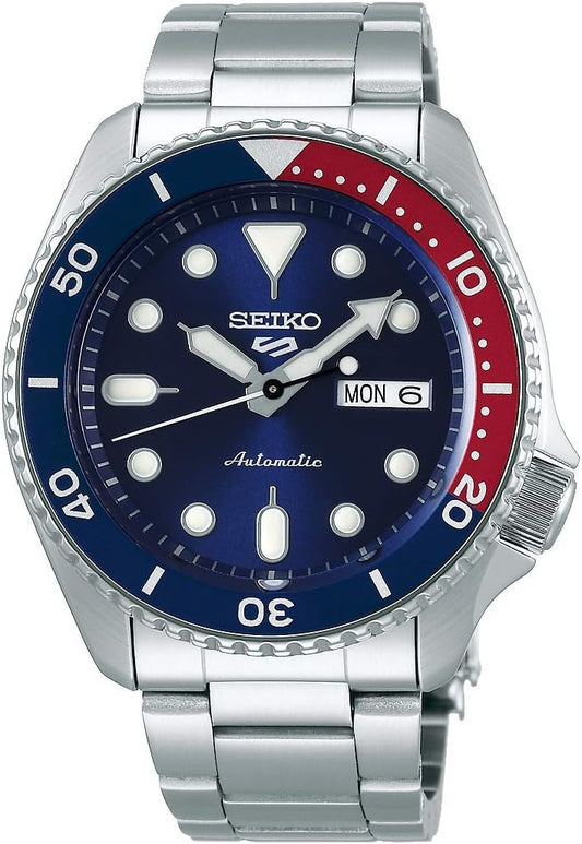 Seiko SRPD53K1 Men's Automatic Mechanical Wristwatch, Limited Distribution Model, Blue x Red, Pepsi Color (SSBSA003), Bracelet Type