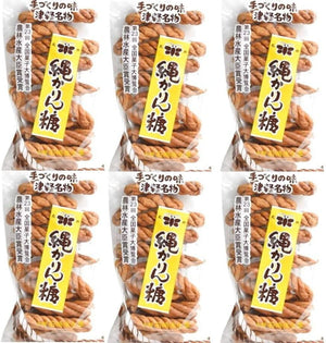Rope Kendo Aomori Tsugaru Specialty Tsugaru Hendo Ishizaki Yayseido Award Winner of the Ministry of Agriculture, Forestry and Fisheries Award, Handmade Flavor, Treats, 7.1 oz (200 g), 6 Bags (6 Rope)