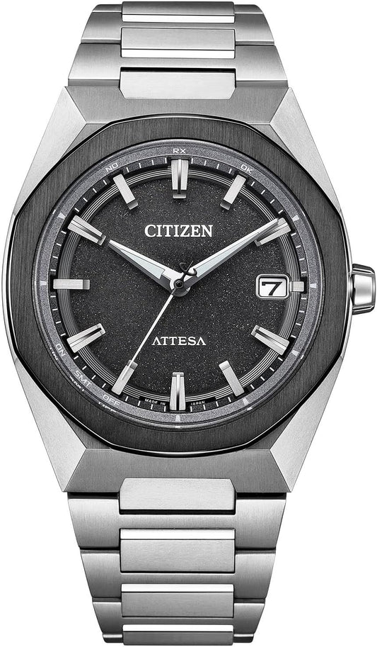 Citizen Attesa Octagonal Bezel Eco-Drive Radio Watch, Bracelet Type