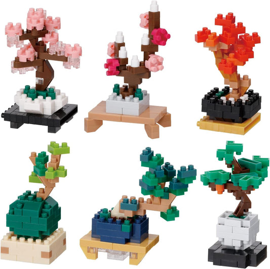 Kawada Nanoblock Mini Nano Bonsai (Box) NBMC_63S 1 Box = 6 Pieces, Total 6 Varieties