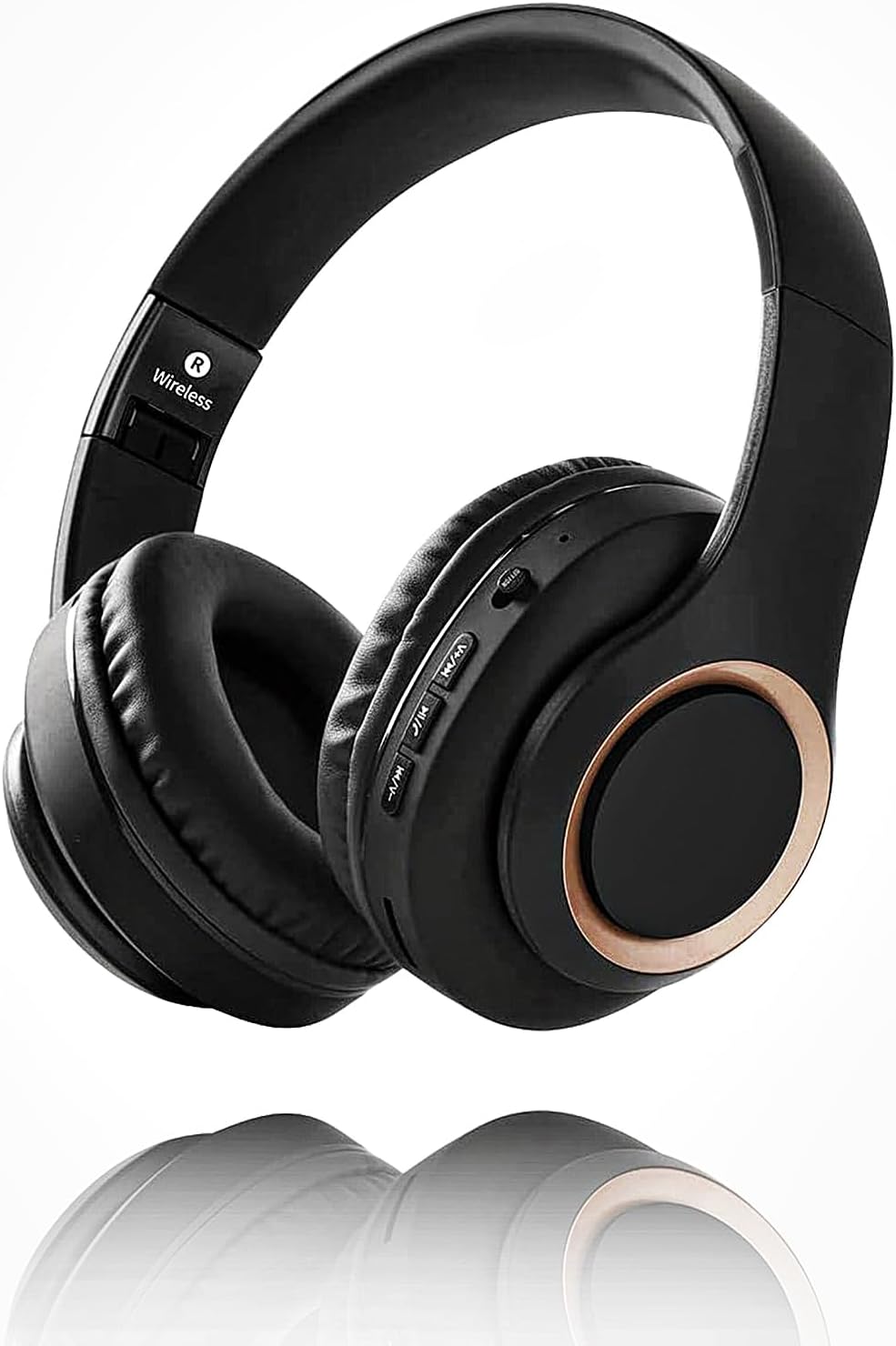 Wireless Headphones Bluetooth 5.3 Over Ear Bluetooth Headphones/Low Latency/Closed Type Sound Leak Resistant/Built-in Microphone/Lightweight Comfortable Fit/Foldable/40mm HD Driver Unit/3.5mm AUX