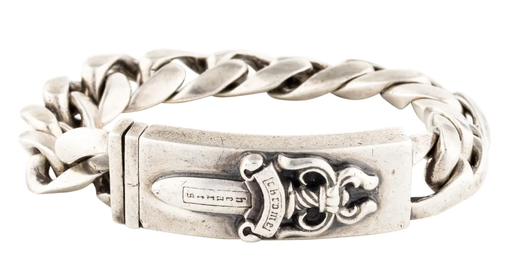 CHROME HEARTS 'DAGGER' 9.5 IN SILVER BRACELET